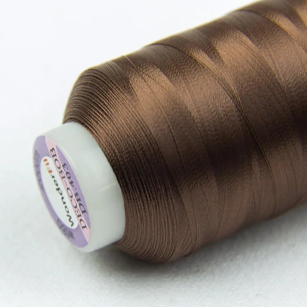 DB403 - DecoBob™ Cottonized Polyester Brown Thread WonderFil USA