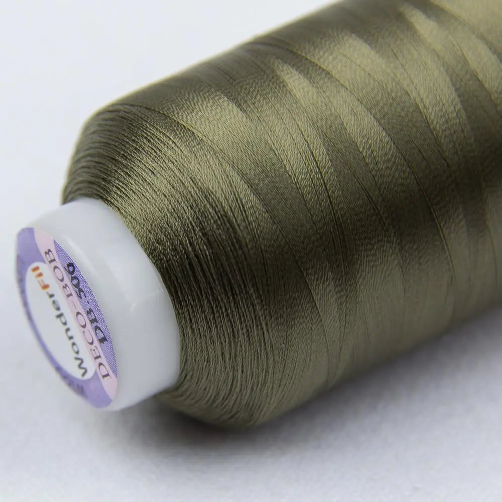DB506 - DecoBob™ Cottonized Polyester Moss Green Thread WonderFil USA