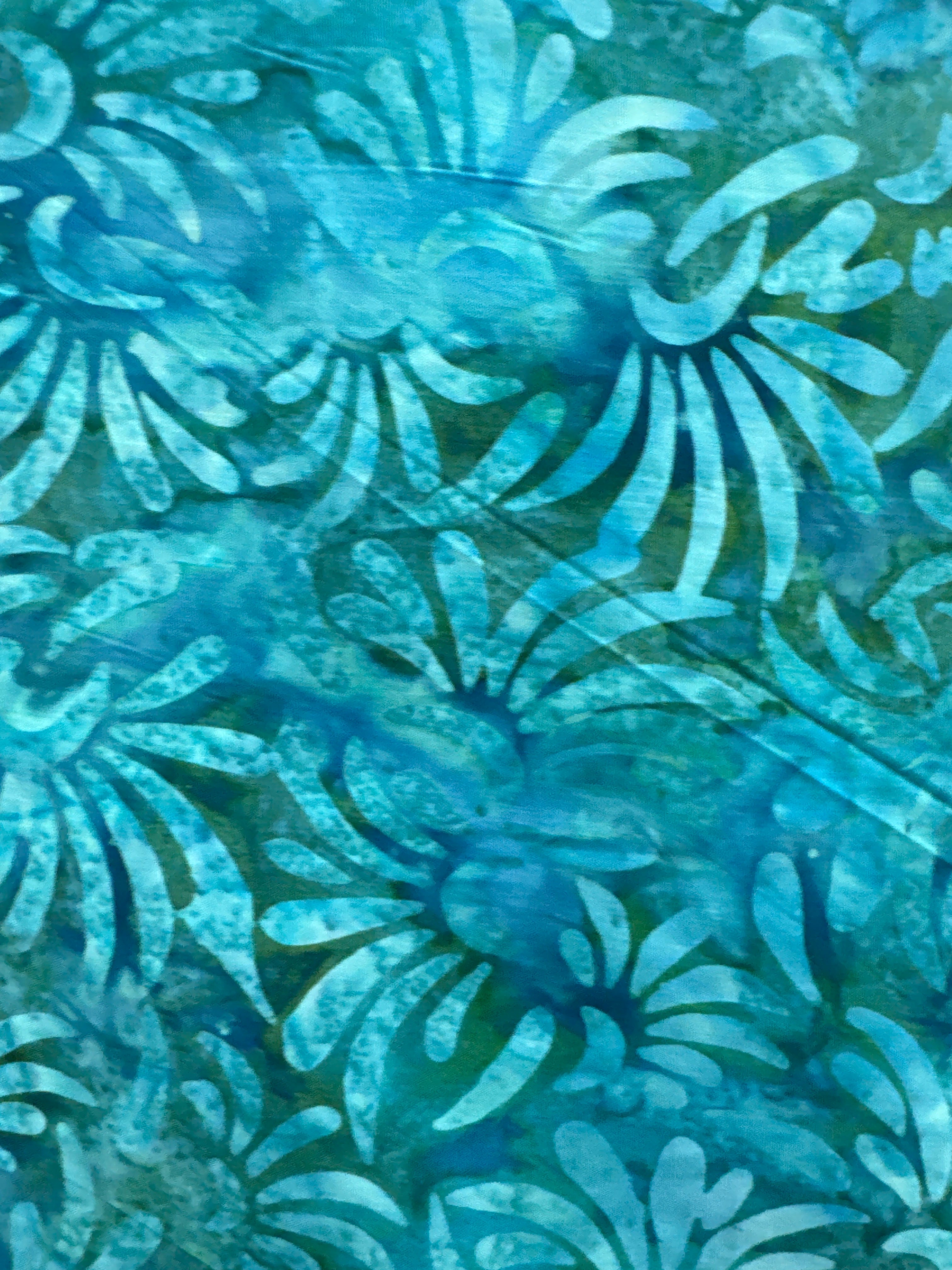 Abstract Flowers Green floral quilting fabric by Wilmington Prints