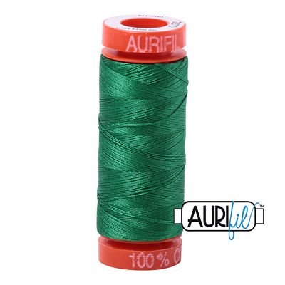 Aurifil 2870 Green 50wt cotton quilting thread 200m spool