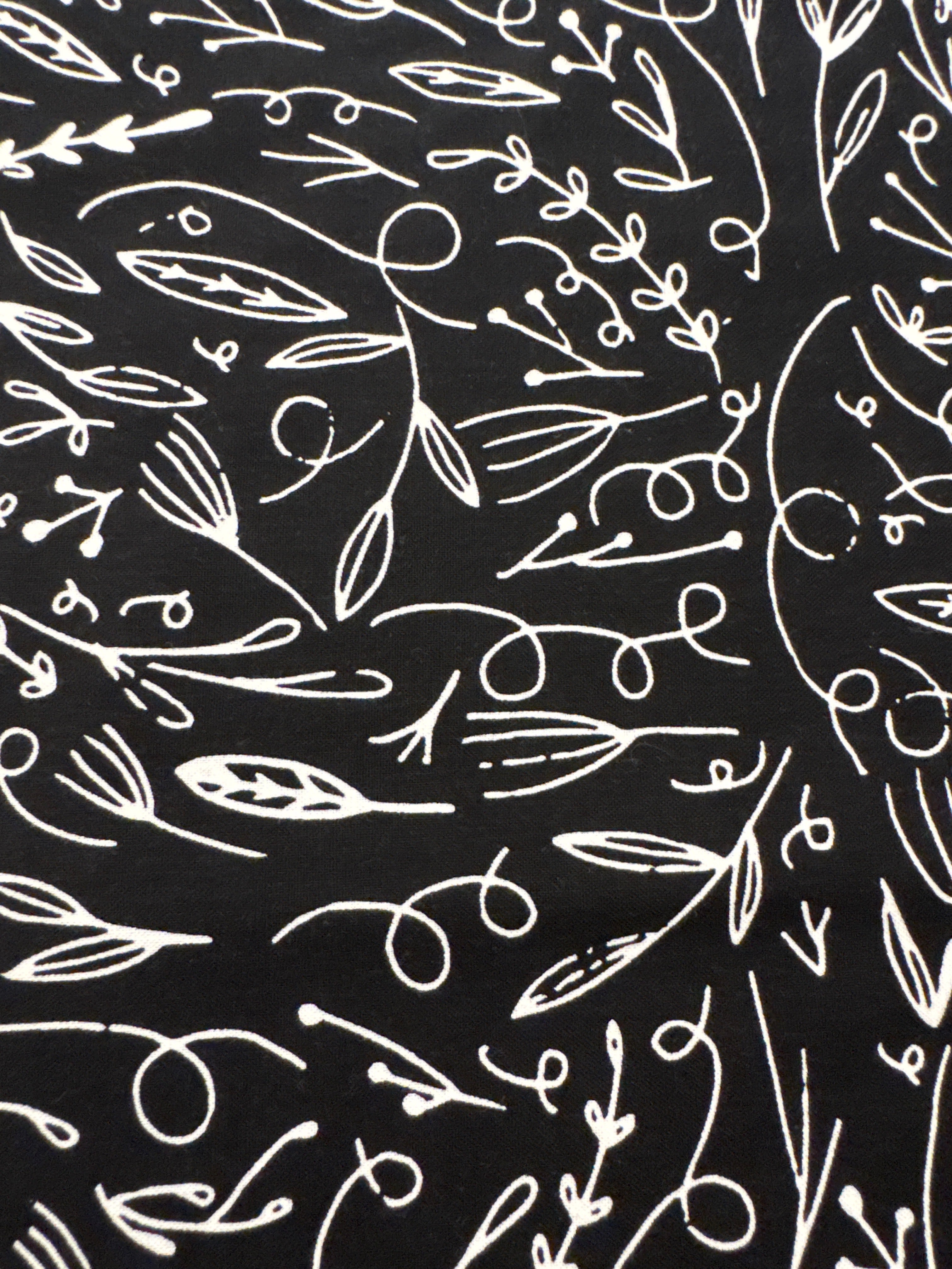 Words to Live by Black novelty quilting fabric by Moda