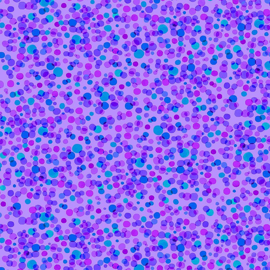 Timeless Treasures Midnight Bloom hydrangea dots purple quilting cotton