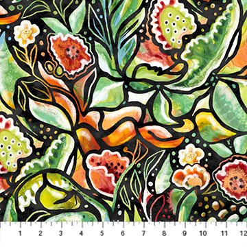 Northcott My Mother's Garden floral quilting cotton fabric