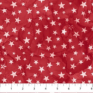 Northcott Patriot red tonal stars fabric detail