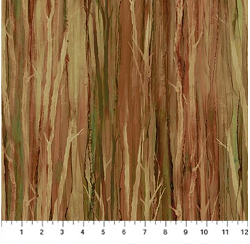 Northcott Cedar Crest Falls twig texture quilting cotton fabric in Rust