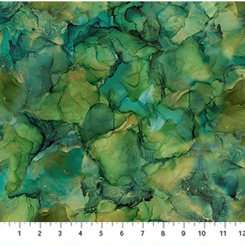 Northcott Cedar Crest Falls ink texture quilting cotton fabric in Green