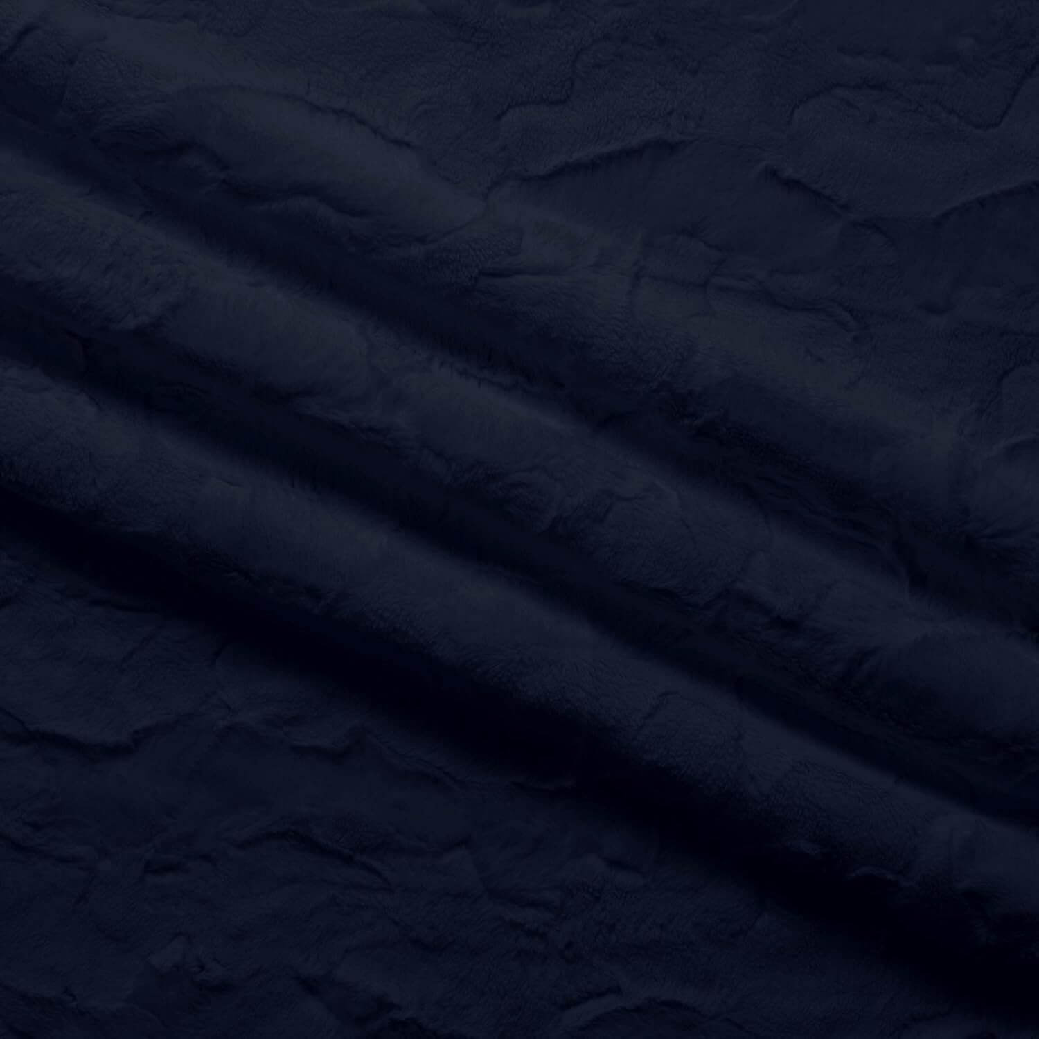Touch minky solid navy embossed dot plush fabric