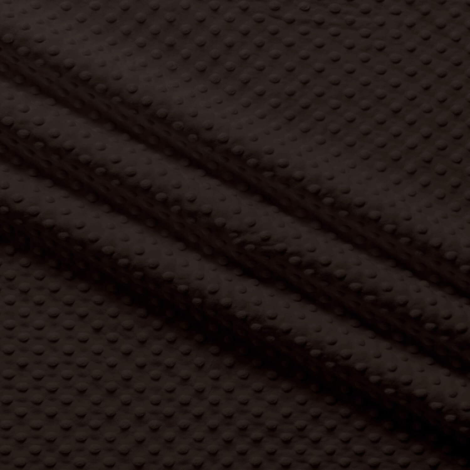 Touch minky dot dark chocolate embossed plush fabric
