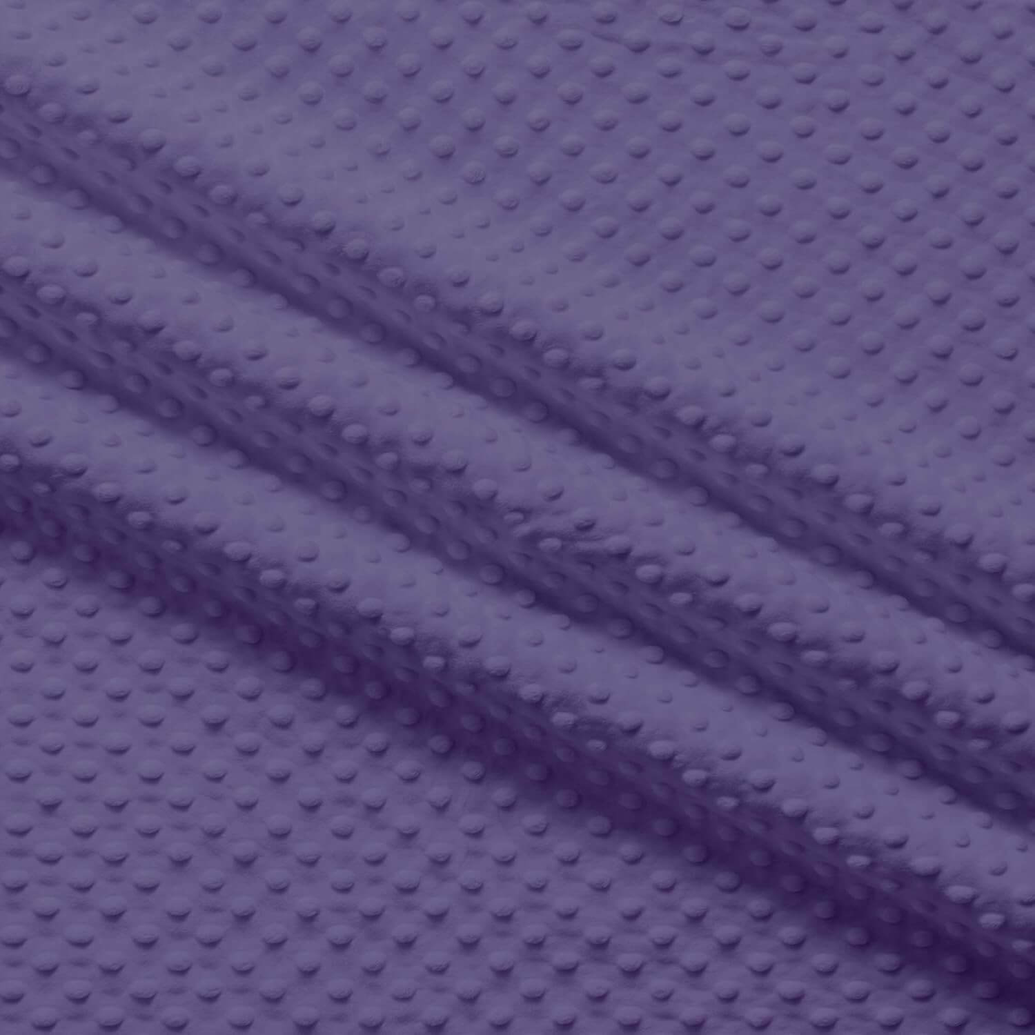 Touch minky dot purple embossed plush fabric