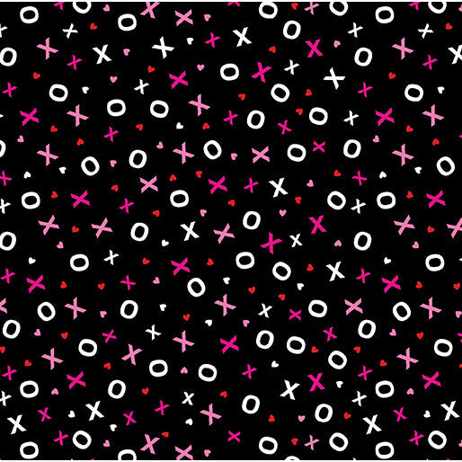 Love You Fur-Ever - Hugs & Kisses - Black 44" / 45" Fabric Per Yard