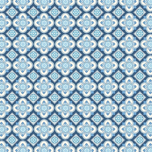 Veranda - Foulard - Blue 44" / 45" Fabric Per Yard
