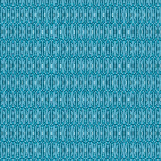 Veranda - Geo - Medium Blue 44" / 45" Fabric Per Yard