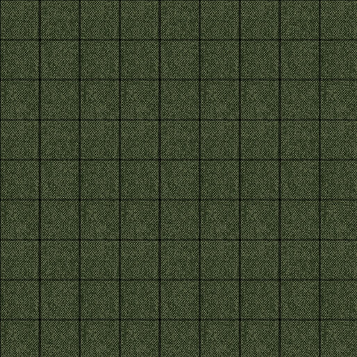 Winter Forest - Tweed Window Pane - Dark Green 44" / 45" Fabric Per Yard