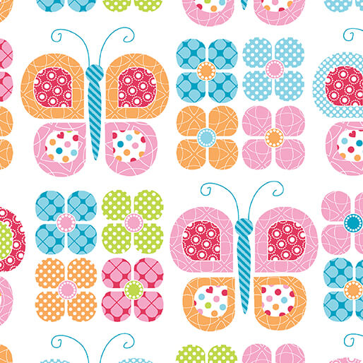 Daisy Up - Multi 44" / 45" Fabric Per Yard