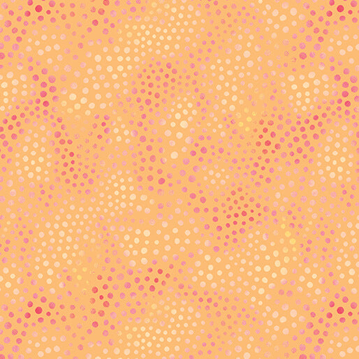 Serenity - Dots - Orange 44" / 45" Fabric Per Yard