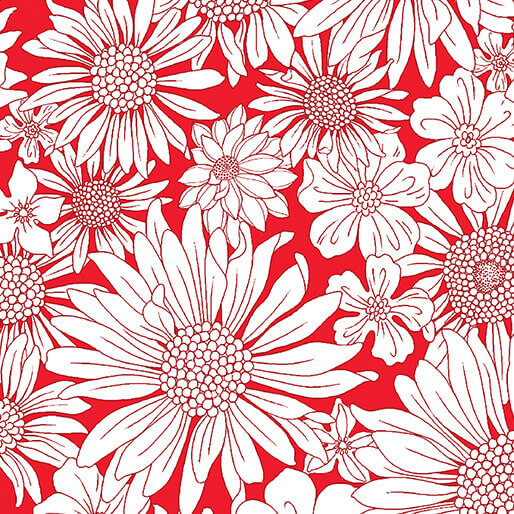 Paradise Park - The Gazebo - Red 44" / 45" Fabric Per Yard