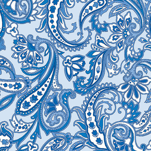 Paradise Park - Park Bench - Sky 44" / 45" Fabric Per Yard