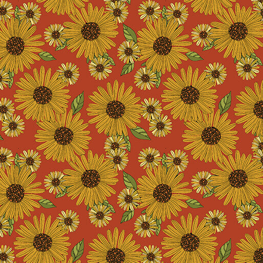 Pumpkin and Spice - Sunflower and Spice - Spice 44" / 45" Fabric Per Yard