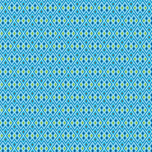 Truly - Diamonds - Sky 44" / 45" Fabric Per Yard