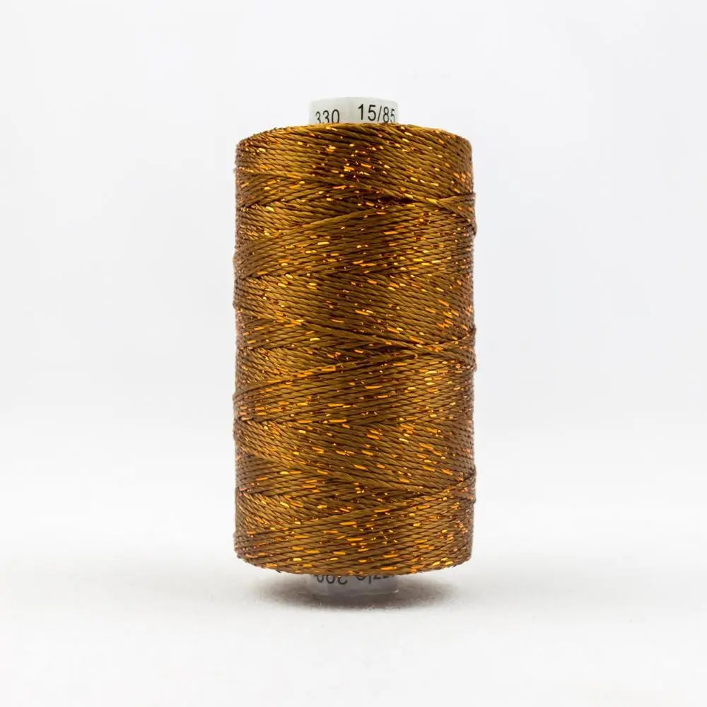 DZ330 - Dazzle™ Rayon and Metallic Acorn Brown Thread WonderFil USA