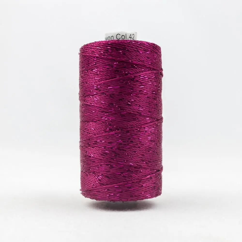 DZ42 - Dazzle™ Rayon and Metallic Raspberry Thread WonderFil USA