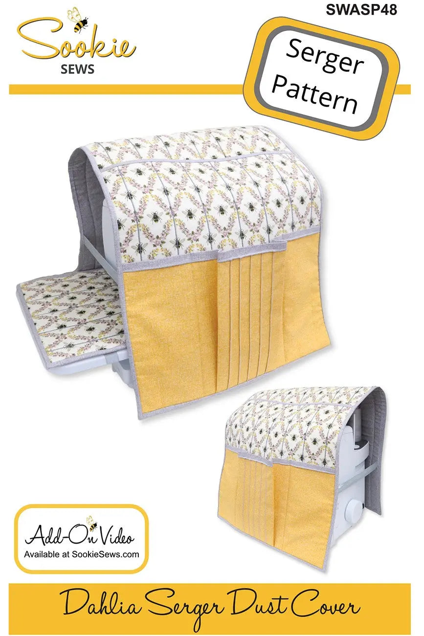 Dahlia Serger Dust Cover - Linda's Electric Quilters