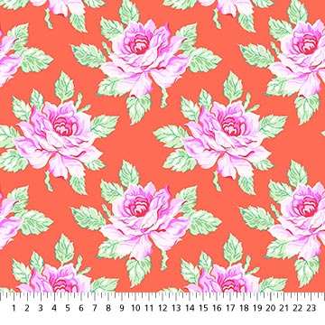 Daily Crush Hello Roses Coral 44 45 inch Fabric Northcott