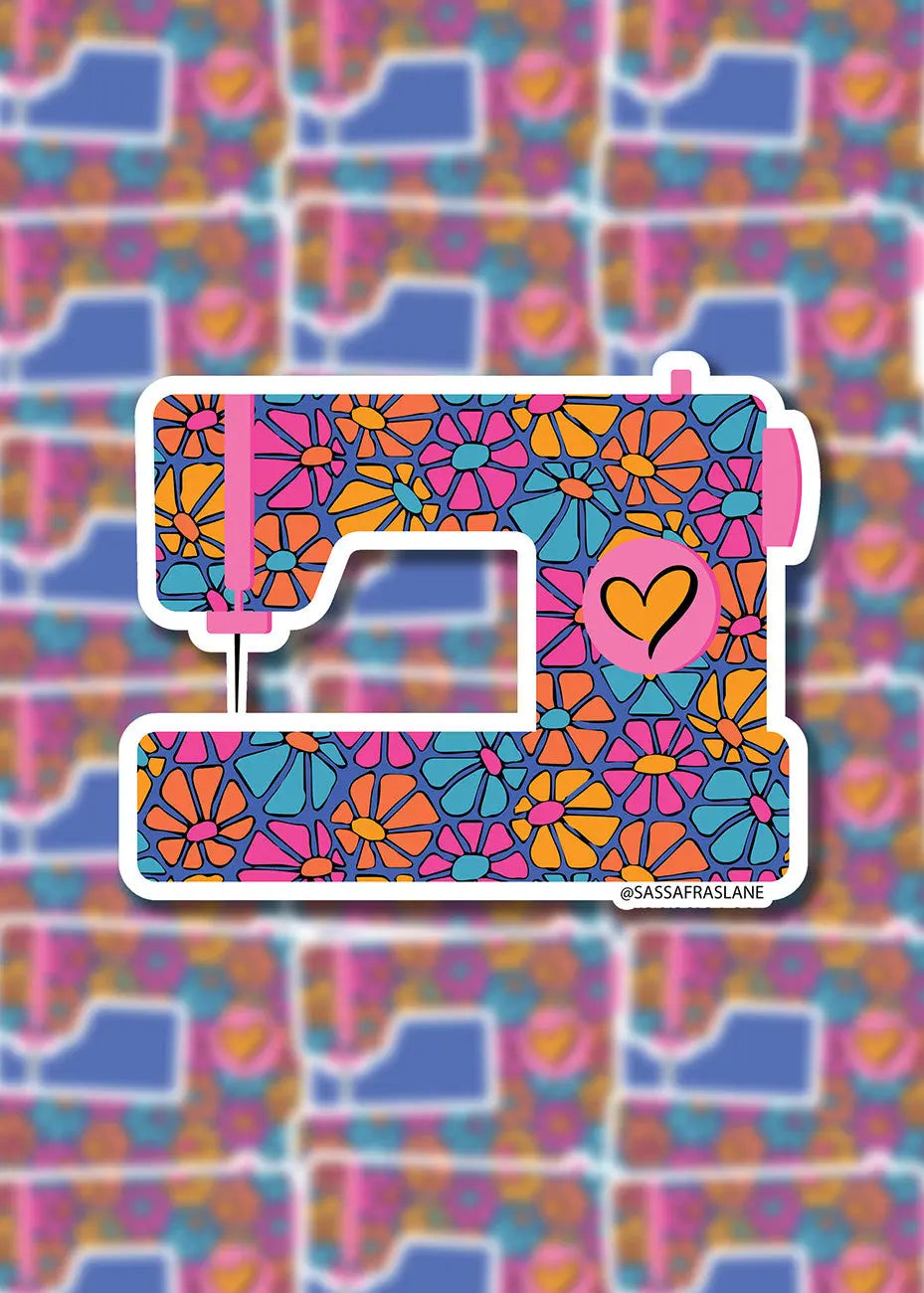 Daisy Sewing Machine Stickers - Linda's Electric Quilters
