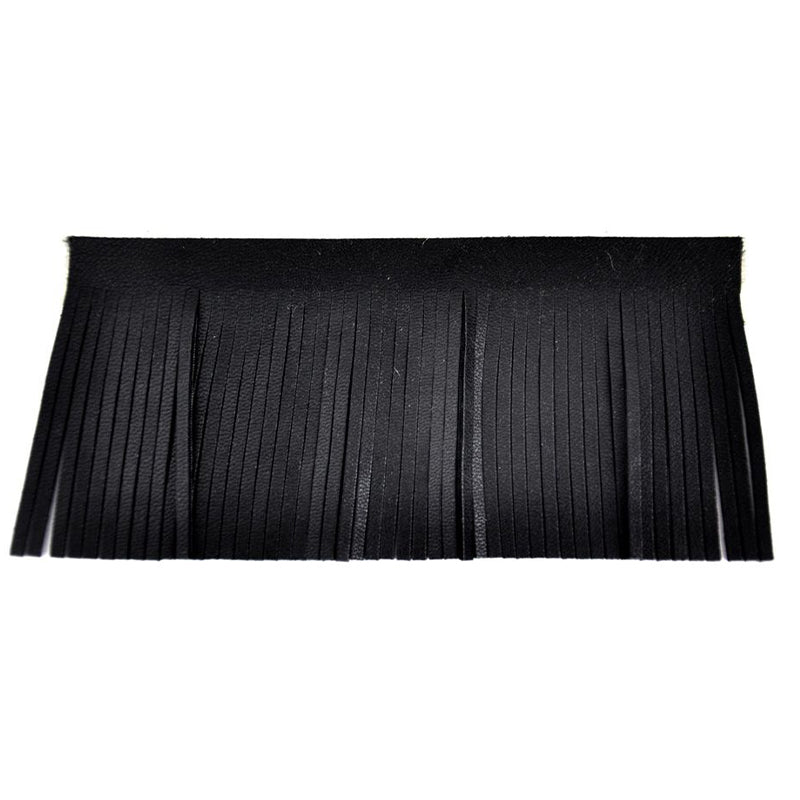 Dakota Collection - 2 1/2 " Width Faux Leather Fringe (27.5 YDS)-BLF-7777-02 Black