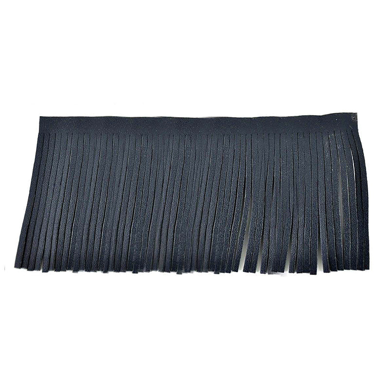 Dakota Collection - 2 1/2" Width Faux Leather Fringe (27.5 YDS) - BLF-7777-05 Navy Blue