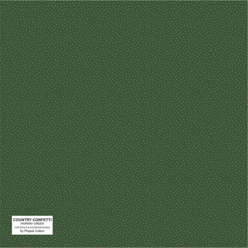 Dark Green Fairway Green Cotton 44"/45" Fabric Per Yard - Linda's Electric Quilters