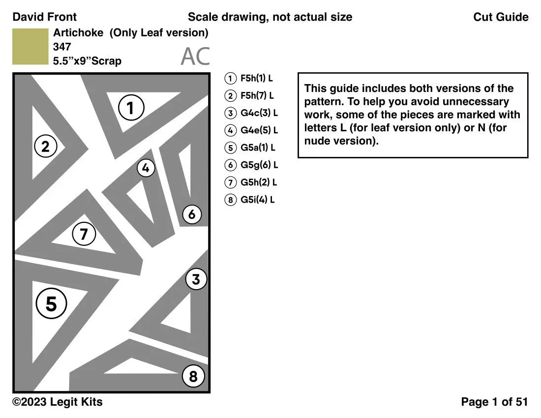 David Front Quilt Kit Legit Kits