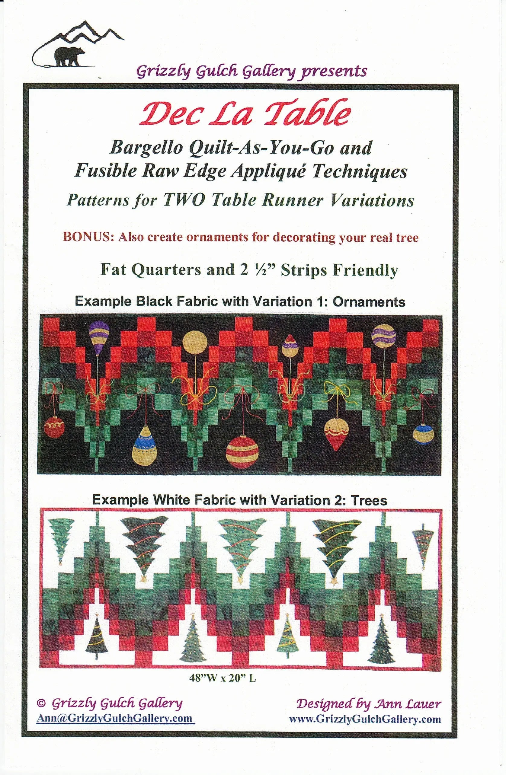 Dec La Table - Linda's Electric Quilters