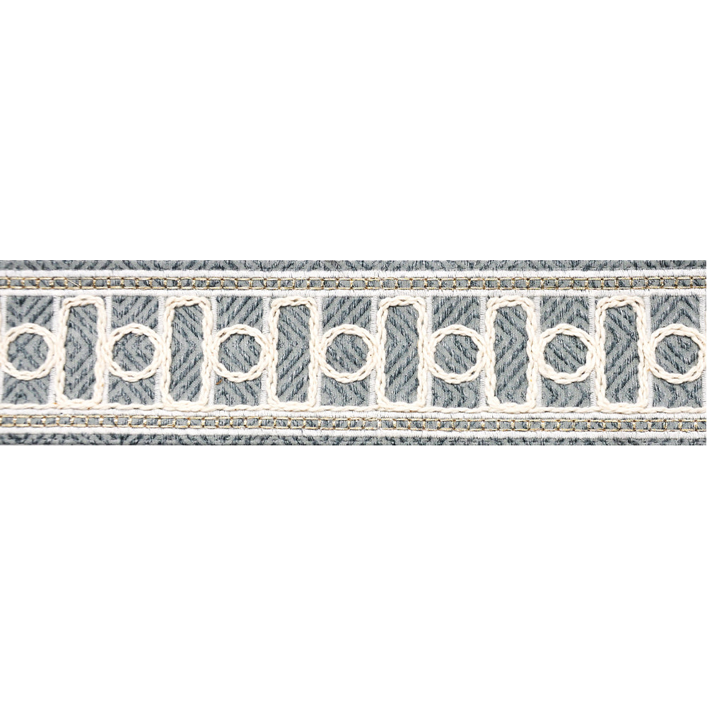 Decorative Woven Trim Tape - 2" Width(25 Yard Roll) - BR-7532-23 Teal