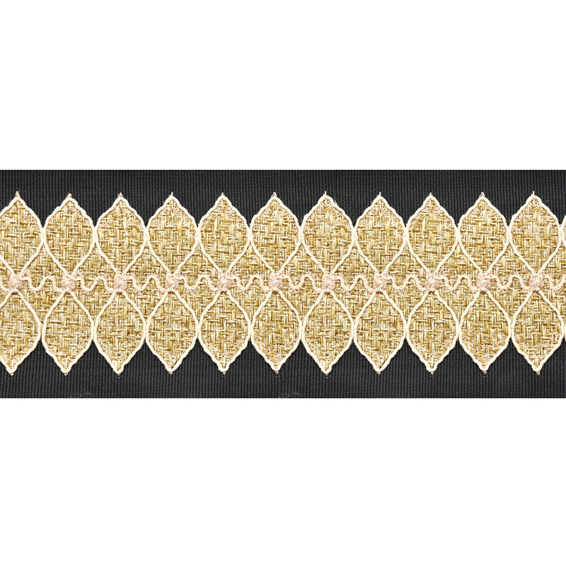 Decorative Woven Trim Tape - 3 1/2" Width (25 Yard Roll) - BR-7549-94 Dark Grey