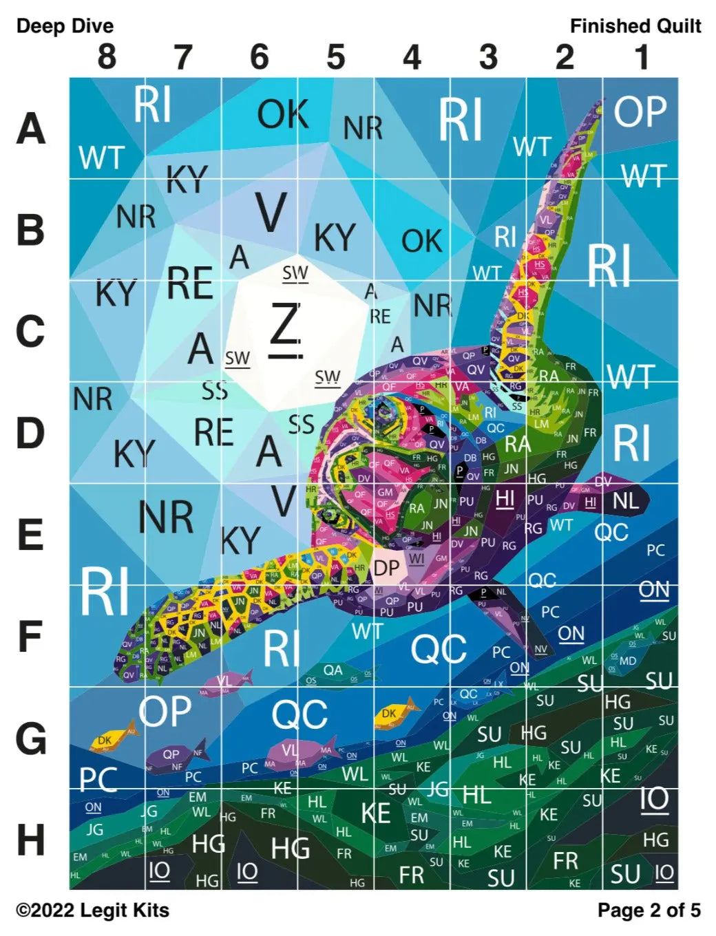 Deep Dive Quilt Kit - Linda's Electric Quilters