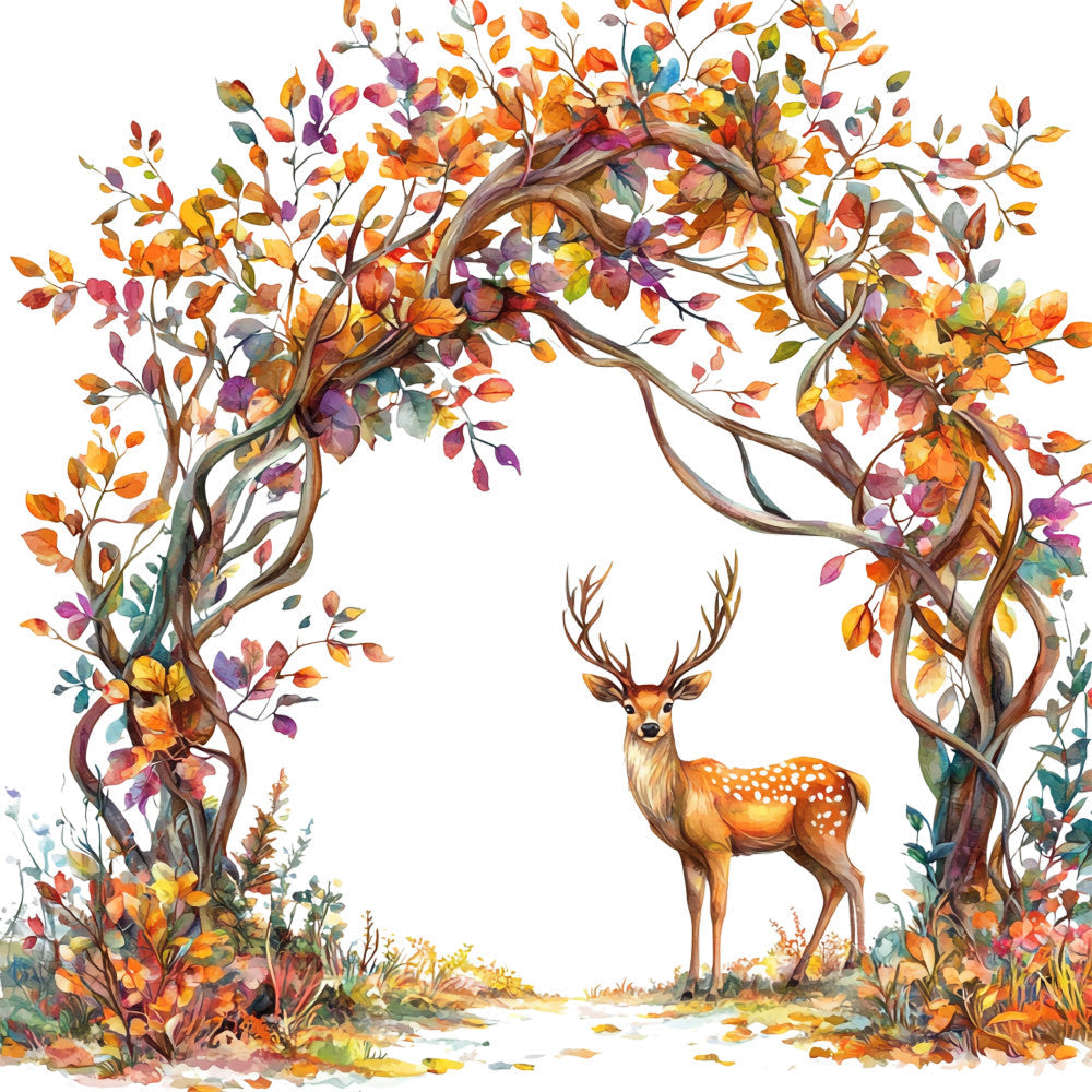 Deer in Nature Fabric Panel 6 QuiltingFabricPanels