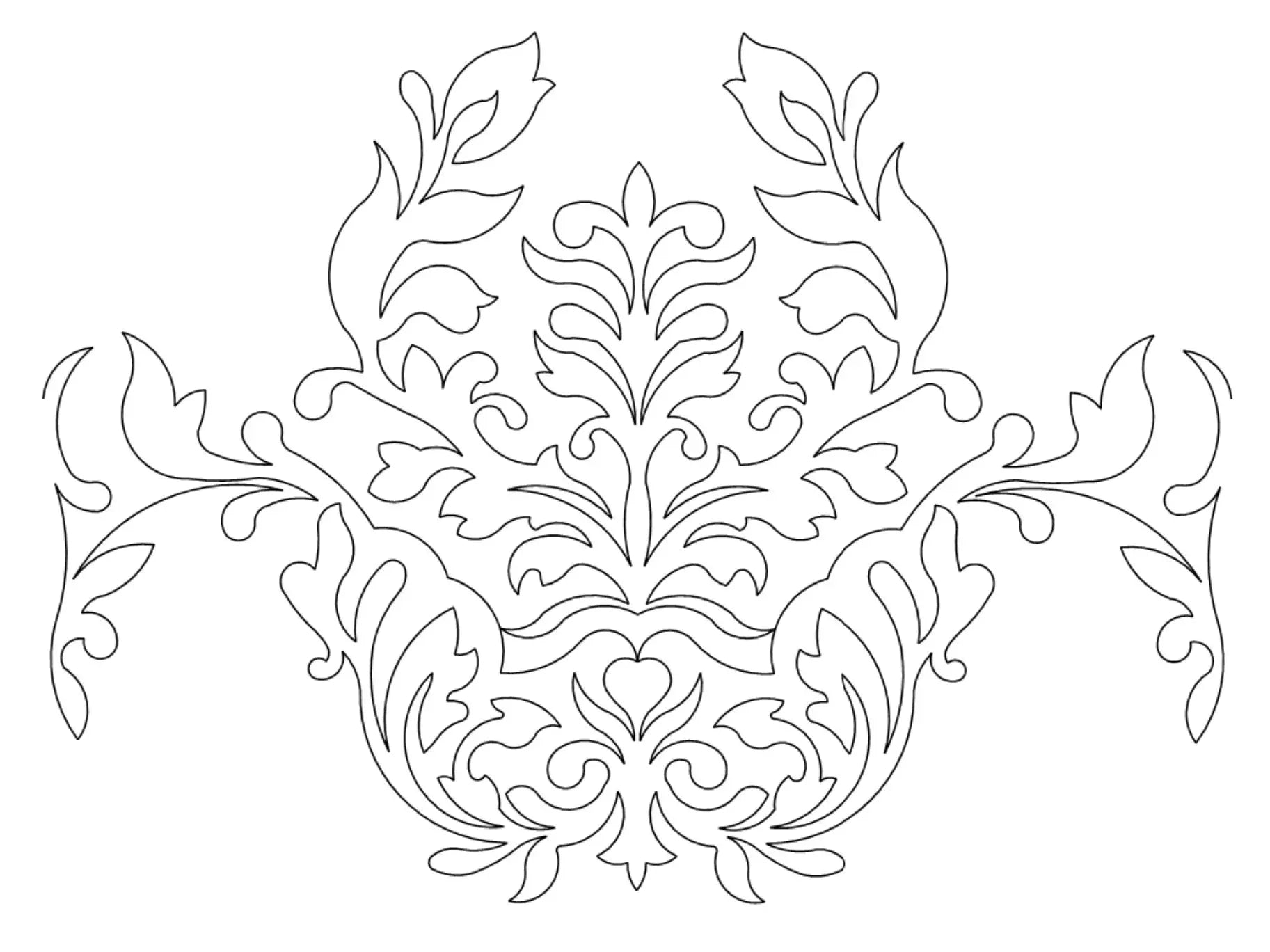 Detailed Fleur Digital E2E Wildflower Quilting