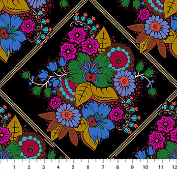 Diamond Dance Velvet Backing No. 3 Cotton Wideback Fabric per Yard