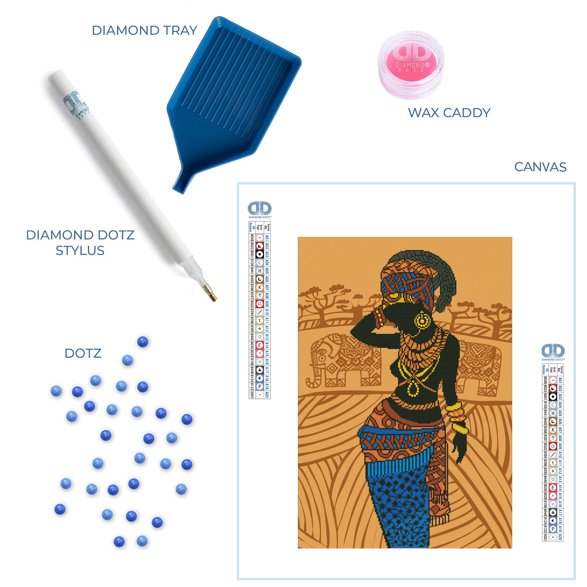 Diamond Dotz African Princess - 20.5" x 29.9"