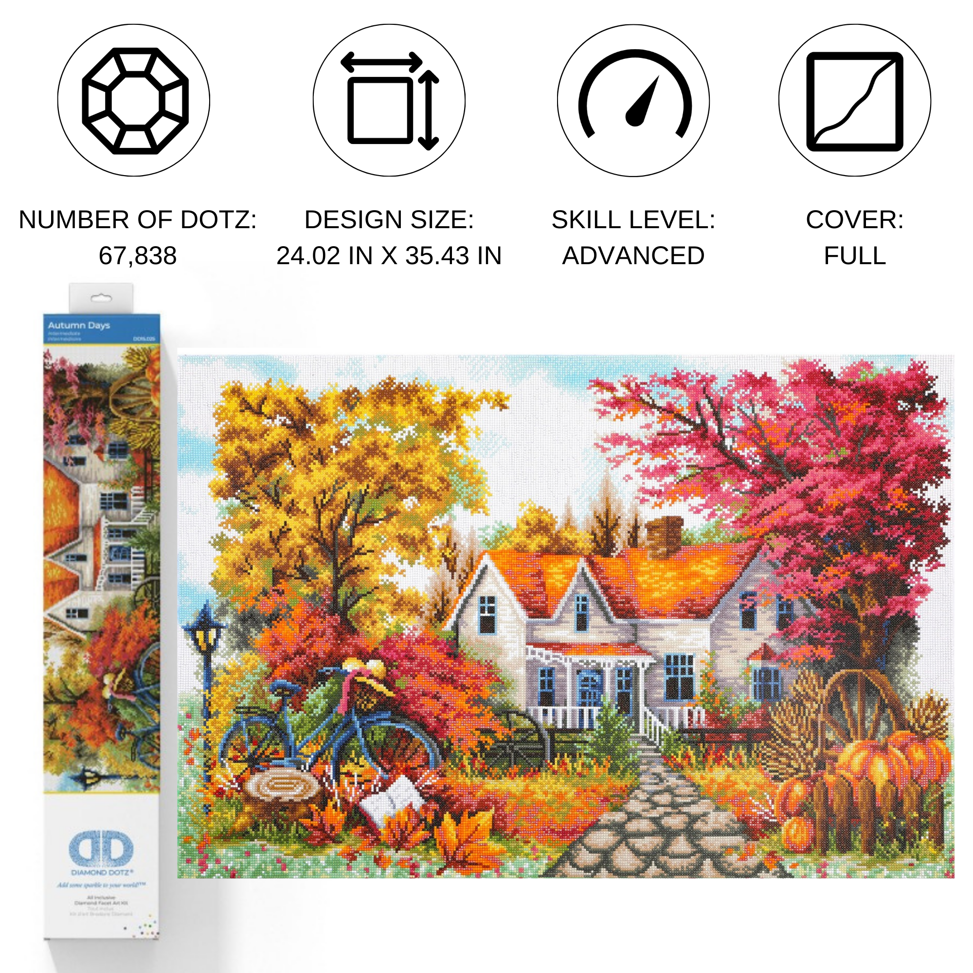 Diamond Dotz Autumn Days - 35.4" x 24.0"