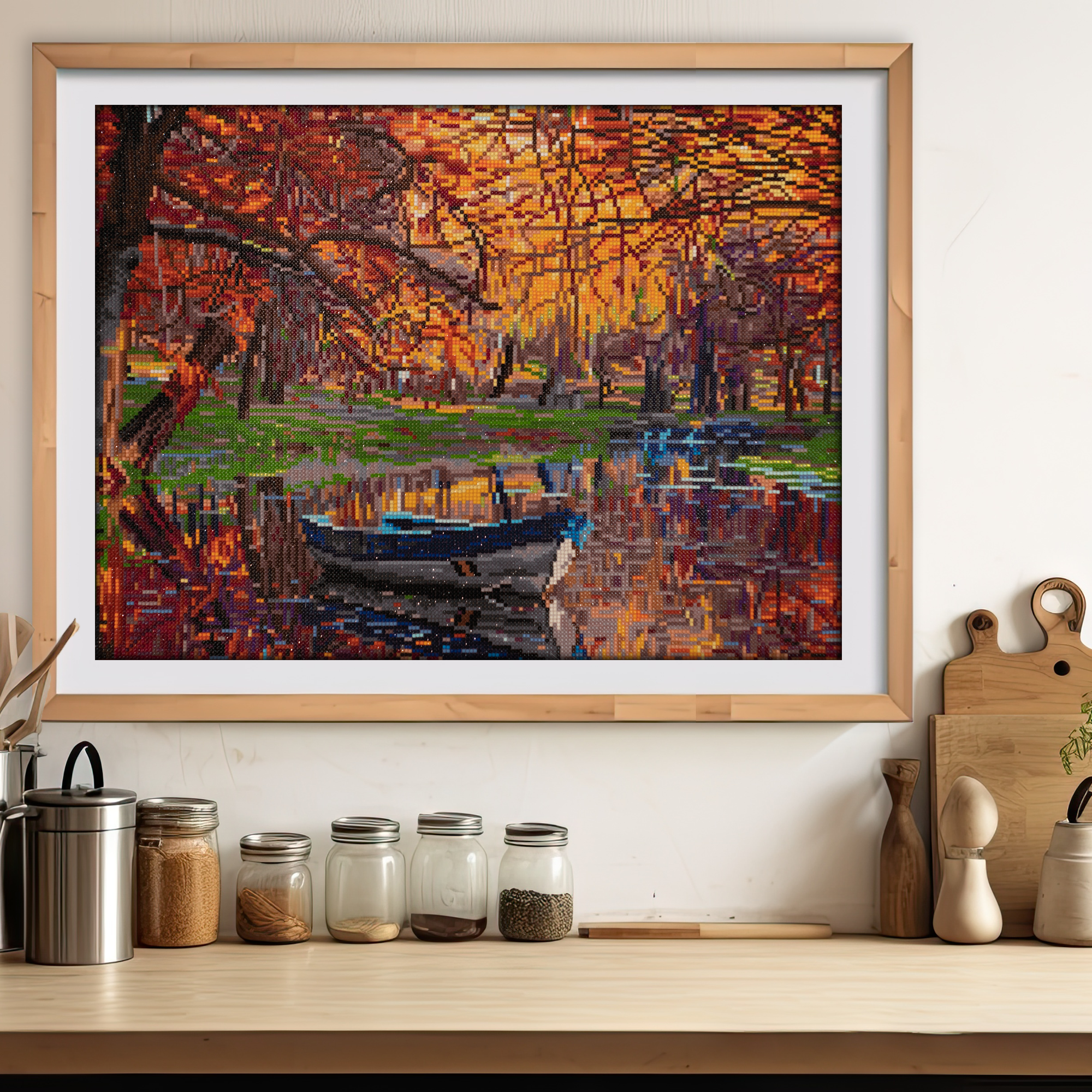 Diamond Dotz Autumn Lake Diamond Painting Artwork Kit