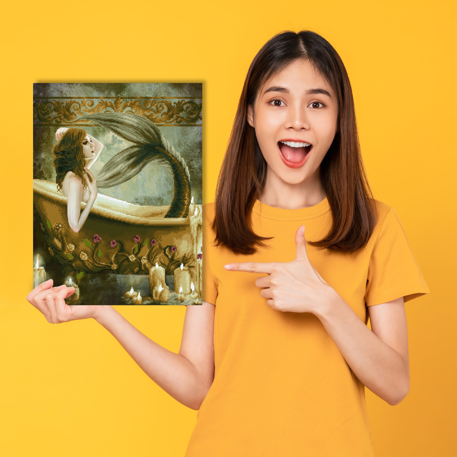 Diamond Dotz Bath Time Mermaid - 20.5" x 26.8"