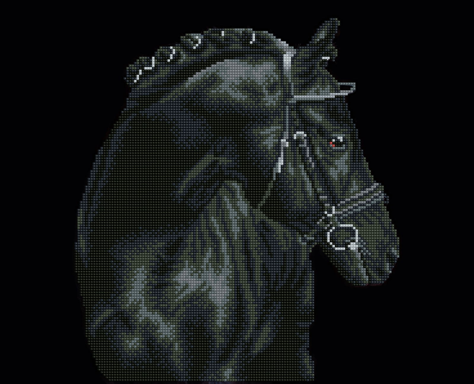 Diamond Dotz Black Sheen - 16.5" x 20.5"