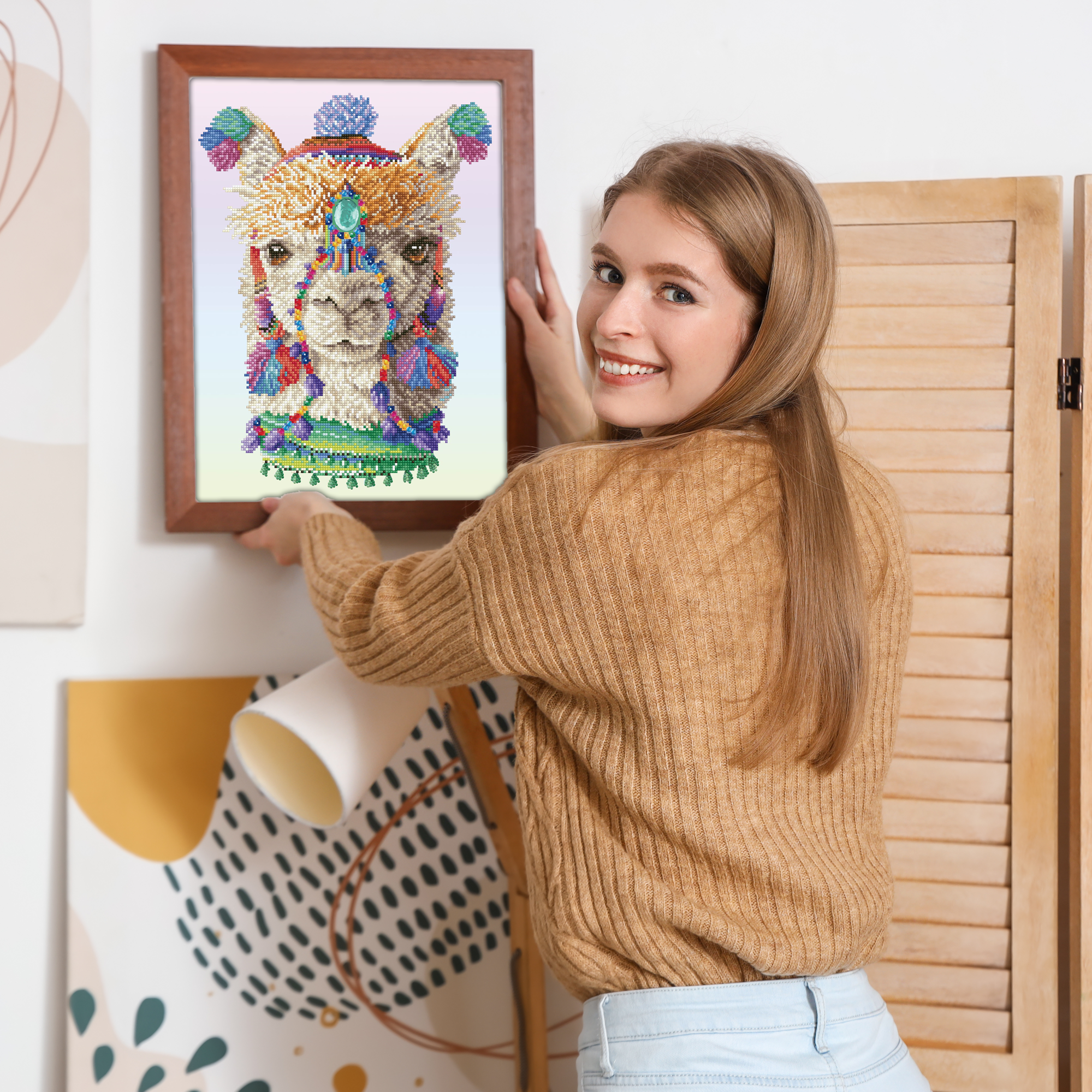 Diamond Dotz Bohemian Alpaca - 16.1" x 20.1"