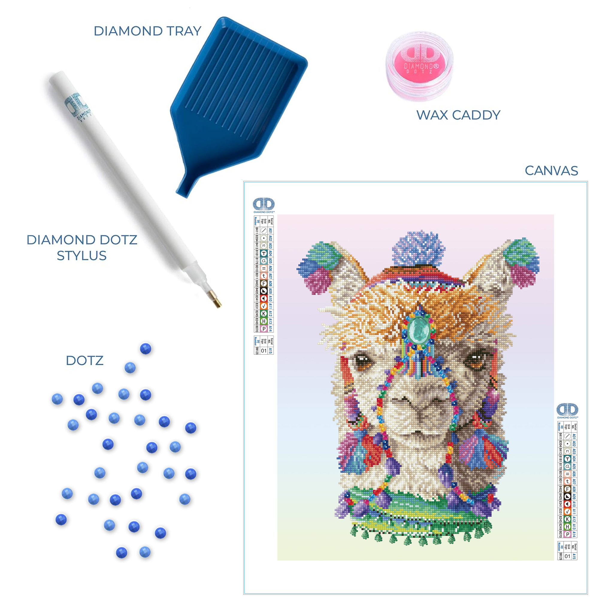 Diamond Dotz Bohemian Alpaca - 16.1" x 20.1"