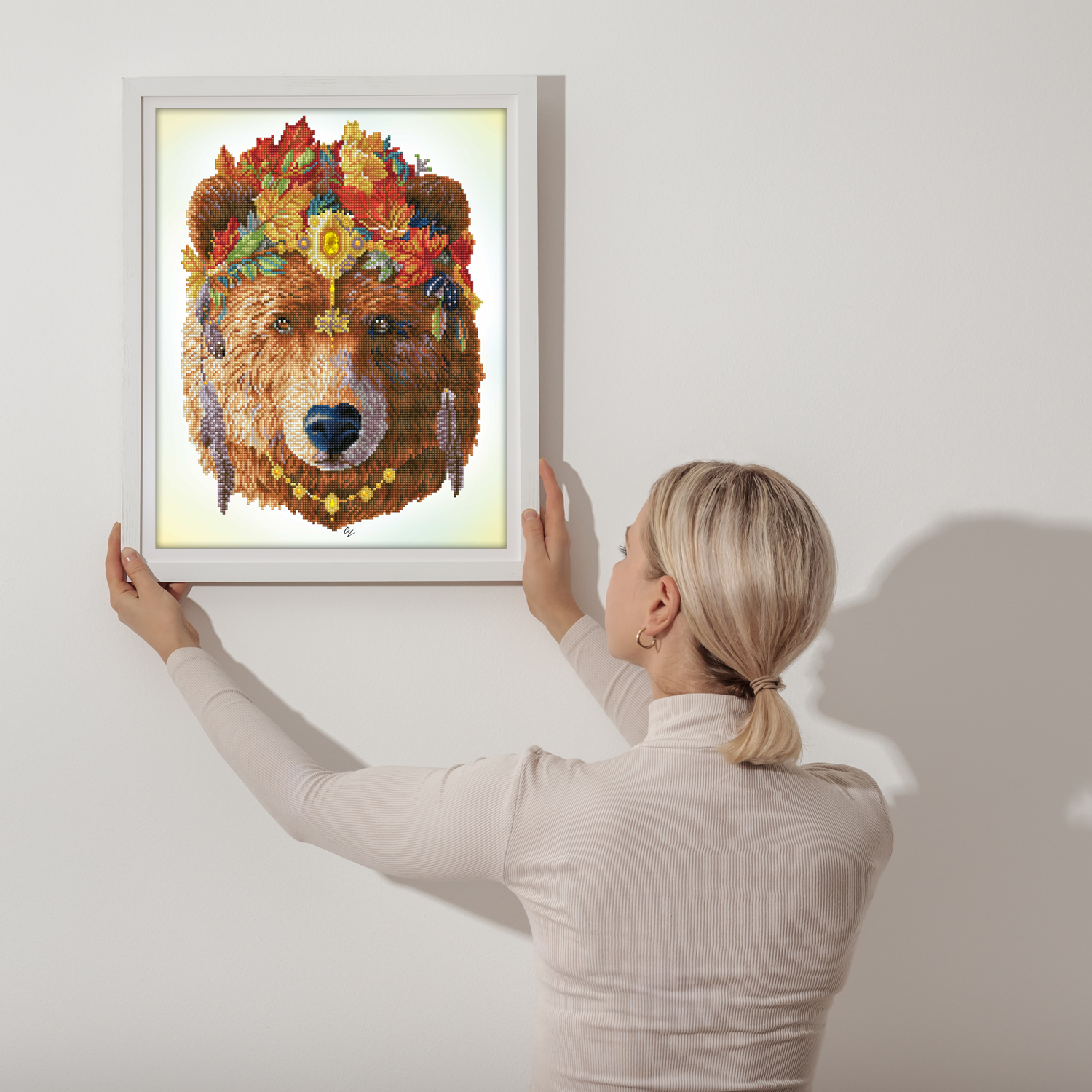 Diamond Dotz Bohemian Bear - 16.1" x 20.1"