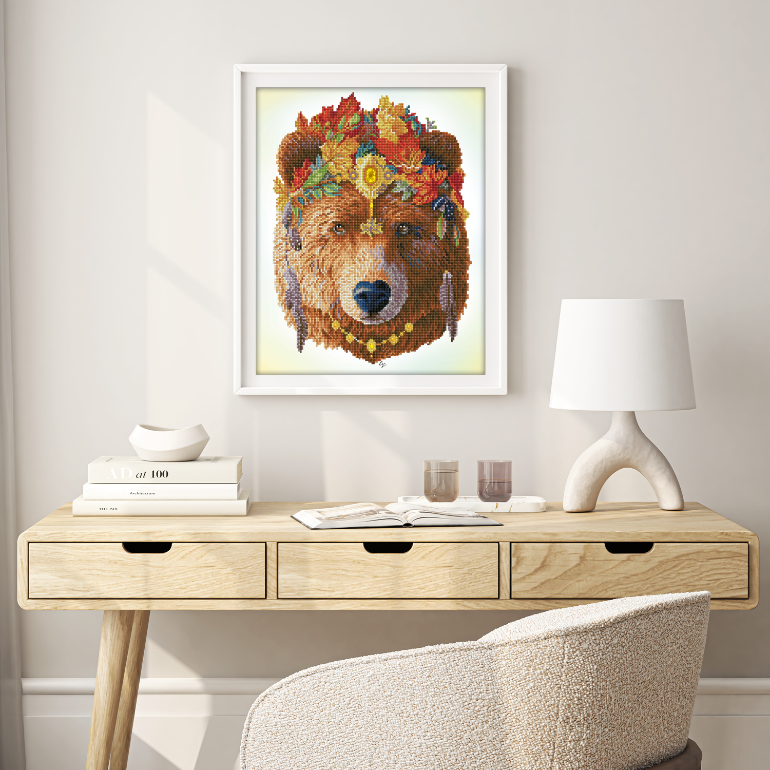 Diamond Dotz Bohemian Bear - 16.1" x 20.1"