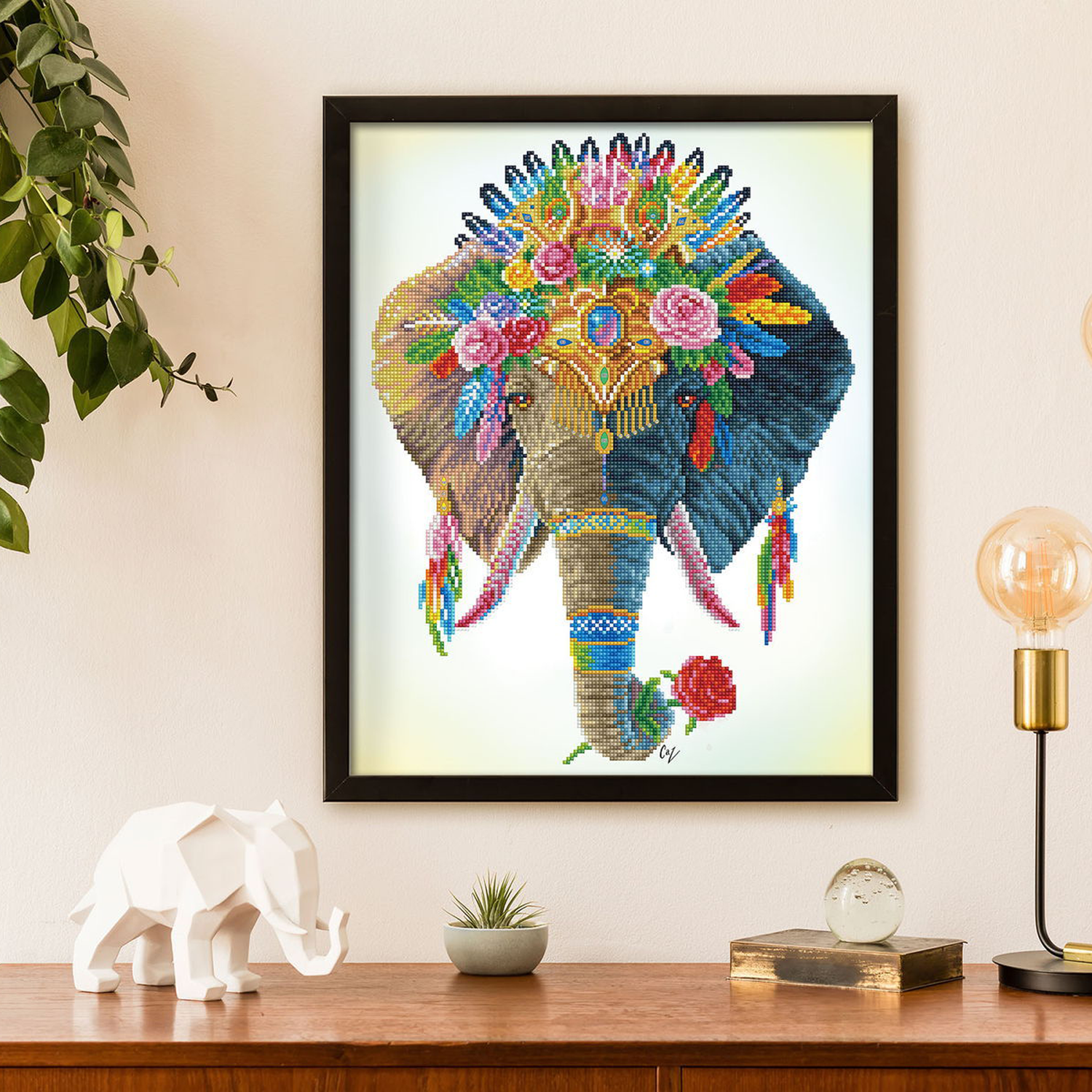 Diamond Dotz Bohemian Elephant - 16.1" x 20.1"