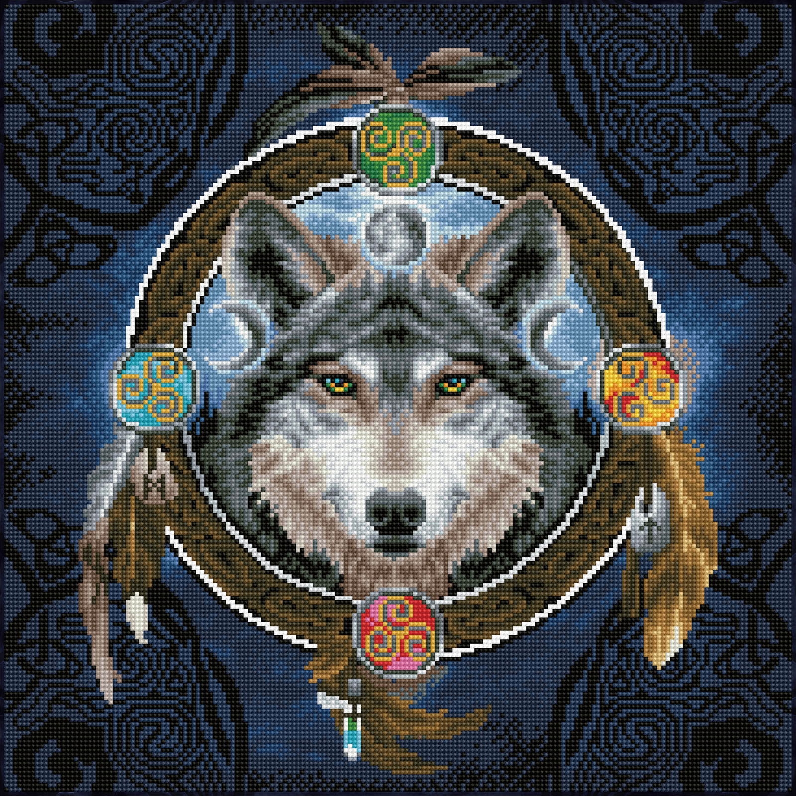 Diamond Dotz Celtic Wolf Guide - 20.3" x 20.3"